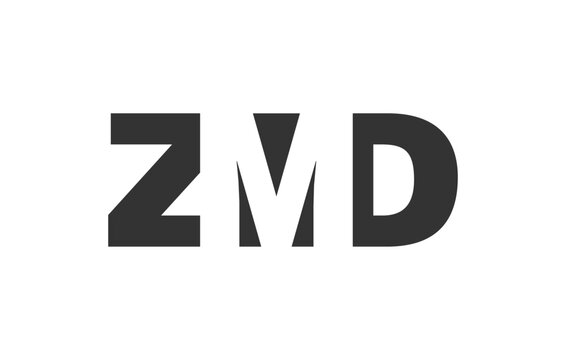 ZMD logo design. Initial letter Z M D bold font style for tech startups, consulting, corporate branding. Creative company name, headlines typography identity, trendy logotype.