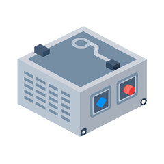 Fototapeta premium Isometric Vector Image of a Gray Control Box