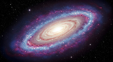 Fototapeta premium Spectacular Spiral Galaxy Illuminating The Vastness Of Space And Cosmic Beauty