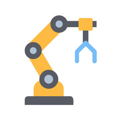 Industrial Robot Arm Illustration for Automated Processes Concept