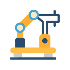 Simplified Robotic Arm Illustration on a Black Background