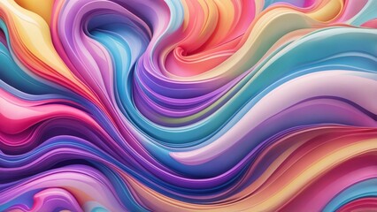 Fototapeta premium Vibrant Flow Swirly Abstract Liquid Background with Dynamic Energy