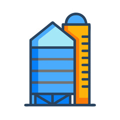Icon of Grain Silo for Agriculture and Farming