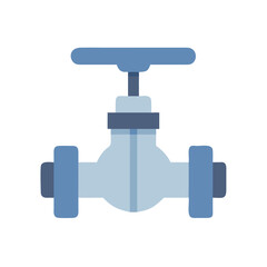 Illustration of a simple plumbing water valve on black