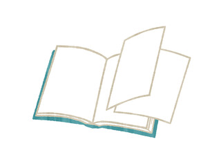 ページが外れた本-ガッシュ