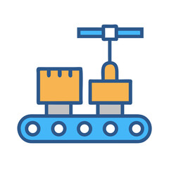 Automated Conveyor Belt System for Packaging Line Icon
