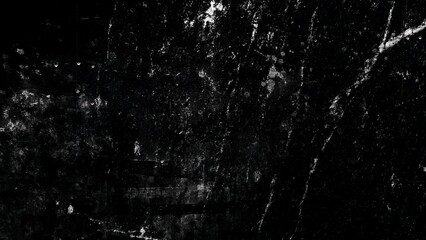 Fototapeta na wymiar Black and white scratched grunge isolated on background, old film effect. Distressed retro paper abstract stock illustration cracked texture overlays for space or text.