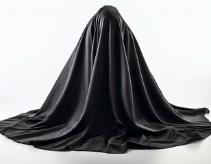Naklejka premium black cape isolated on white background