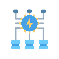 Distributed Energy System with Centralized Power Generation Icon