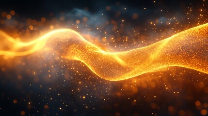 Obraz premium Shimmering golden waves elegant texture high resolution wallpaper