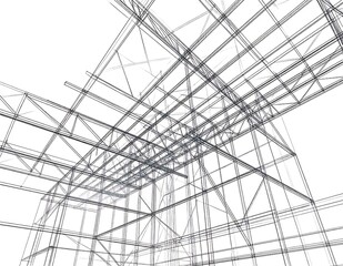 Architectural Steel Structure Design Framework, Beams, Truss, Construction