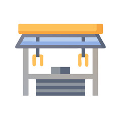 Icon illustration of water well structure on black