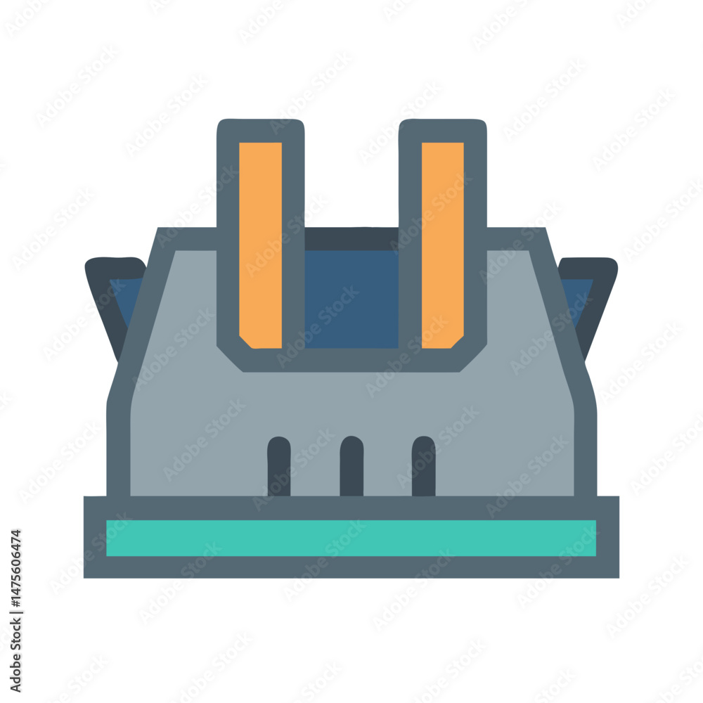 Poster abstract technology icon with futuristic and geometric design