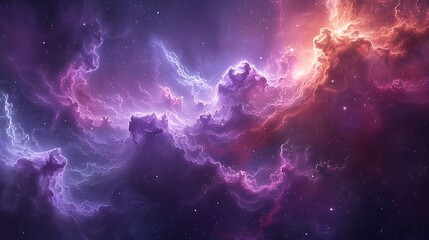 Abstract cosmic art with vibrant glowing nebulae high resolution images