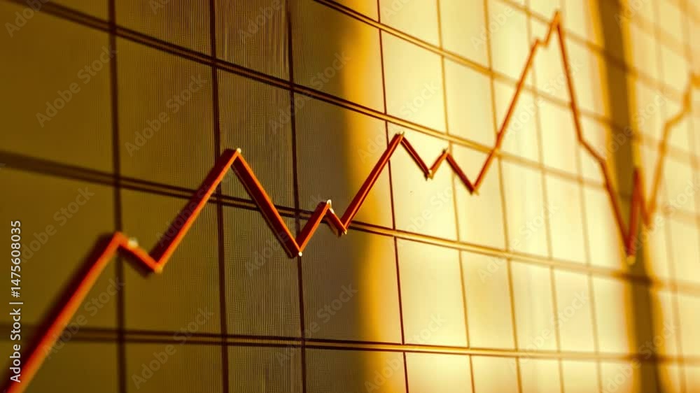 Poster rising line graphs analyzing growth and progress in financial metrics through data and chart analysi