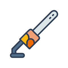 Abstract Tree Saw Illustration on Black Background