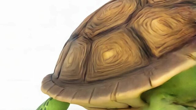 Surprised turtle clipart with big teeth and white background display