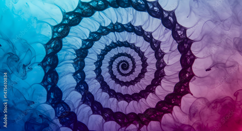 Aufkleber mystical swirl with gradient colors creates an intriguing optical illusion