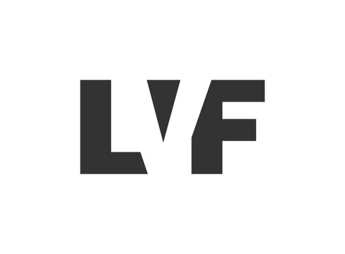 LVF logo design. Initial letter L V F bold font style for tech startups, consulting, corporate branding. Creative company name, headlines typography identity, trendy logotype.