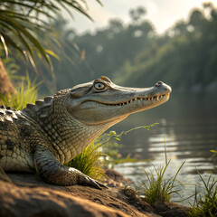 Fototapeta premium alligator in the everglades