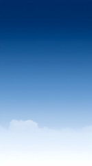 Fototapeta premium Clear blue sky with low clouds; aerial view; background for design; website banner