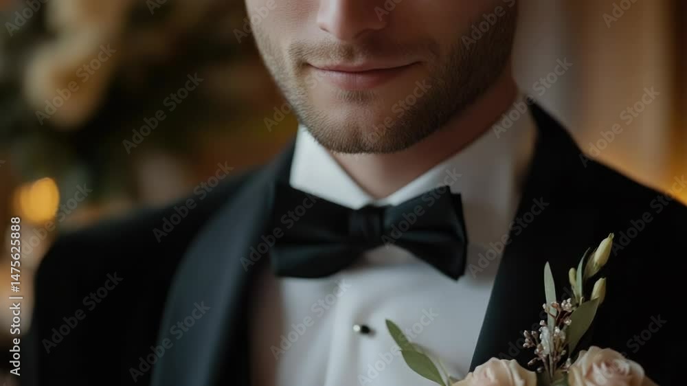 Poster a portrait of a professional man in formal attire, suitable for use in corporate or business context