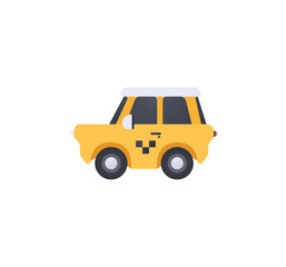 Taxi vector isolated emoticon. Taxi emoji. Taxi color icon