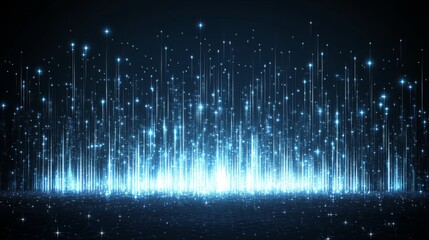 Abstract Glowing Lines Digital Art