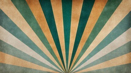 Sunburst gradient backdrop with retro hues evokes vintage aesthetics