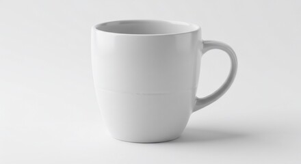 Obraz premium White coffee mug ceramic tea cup drinkware kitchenware beverage container isolated on white background