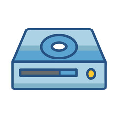 Fototapeta premium Stylized Computer External Hard Drive Icon Illustration