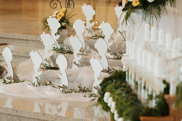 Church Decorations and Flowers for First Holy Communion Mass Ceremony