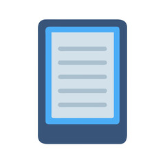Fototapeta premium E-reader displaying text lines for book reading app
