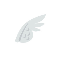Wing vector isolated emoticon. Wing emoji. Wing color icon