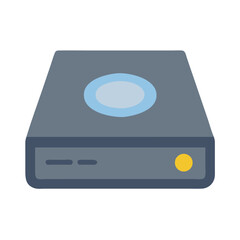 Fototapeta premium Modern Hard Disk Drive, Data Storage Icon Illustration
