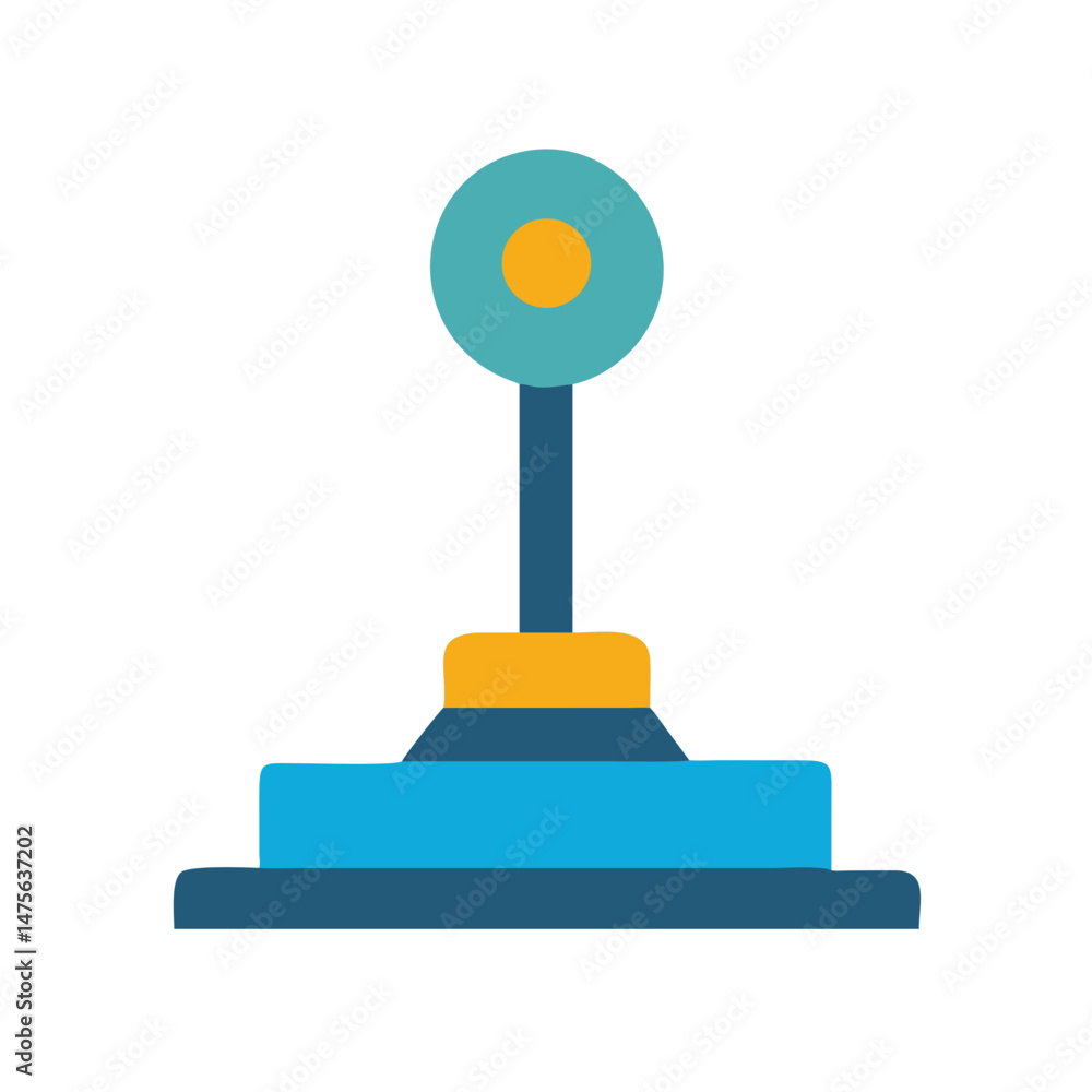 Poster joystick icon illustration - game controller design element