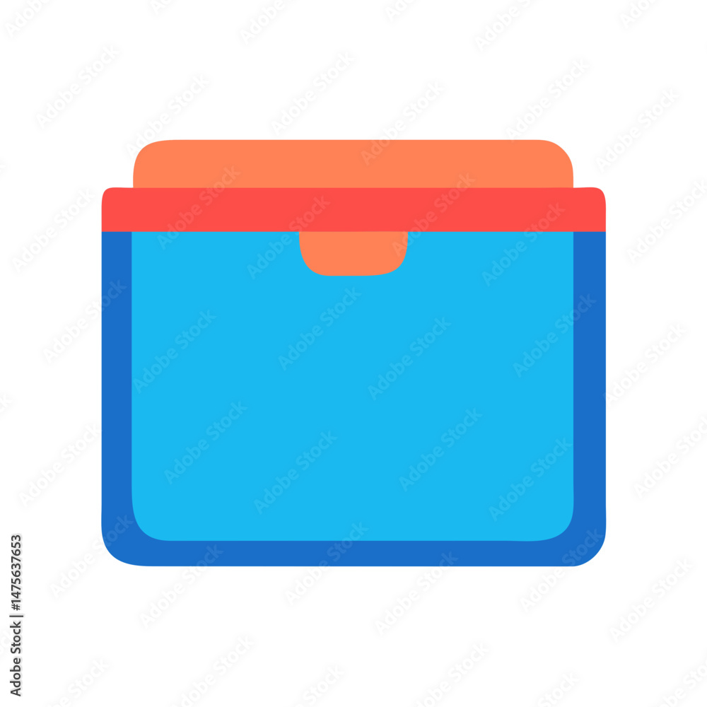 Poster colorful flat design icon of a file folder