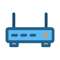 Obraz premium Modern Router Icon Illustration on Black Background