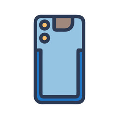 Modern smartphone icon with dual cameras illustration vector
