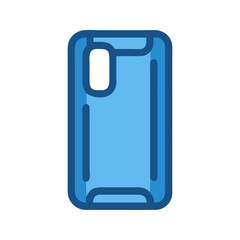 Blue Phone Case Icon - Mobile Protection Concept