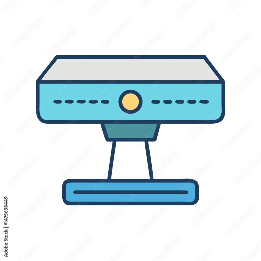 Poster interactive 3d display icon on a black background