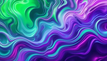 Obraz premium Swirling chromatic patterns create an abstract fluid art full of movement and vibrancy, full frame.