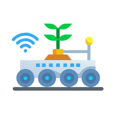 Martian rover with plant life and wireless connectivity