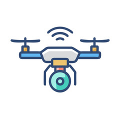 Drone vector icon illustration in modern style design