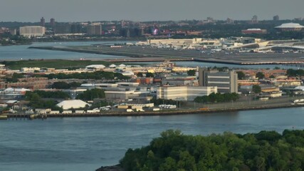 Aerial view of Rikers Island