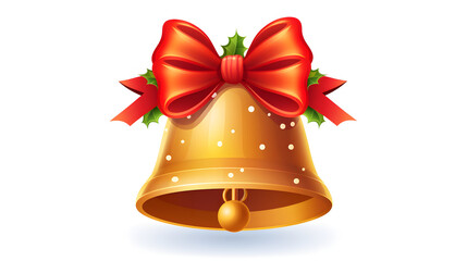 Beautiful Christmas bell dotted vector for festive designs on white background