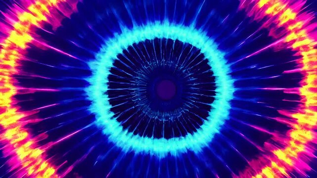 Colorful tie dye pattern with a circular design