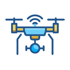 Drone icon, technology, camera, aerial, unmanned vehicle concept