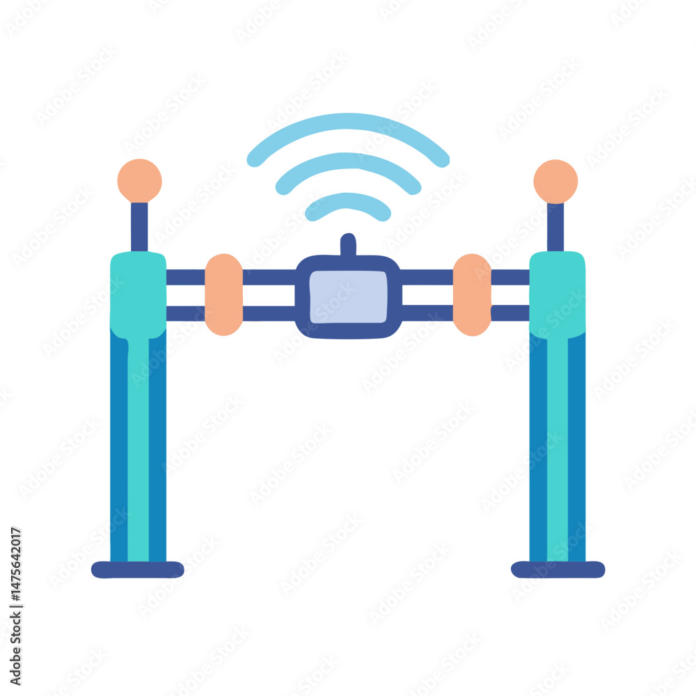 Poster automated barrier gate with wireless connectivity access control