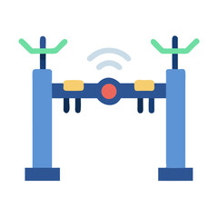 Smart turnstile entrance, digital technology gate with wireless connection